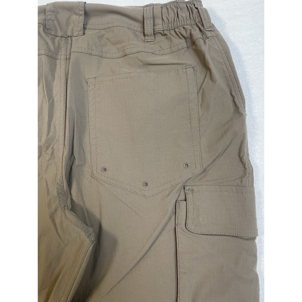 Duluth Trading Carpenter Pants 14x31" Curvesetter Elastic Waistband Cargo Khaki - Picture 15 of 16